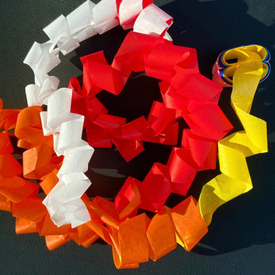 JUMBO RAINBOW STREAMERS - 14 meter