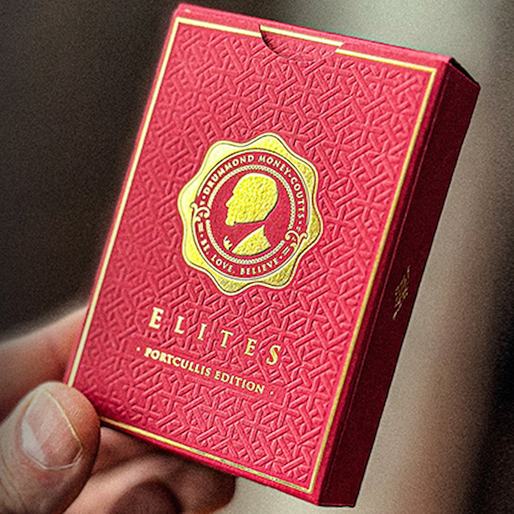 RED DMC V6 ELITES PLAYING CARDS (Portcullis edition)