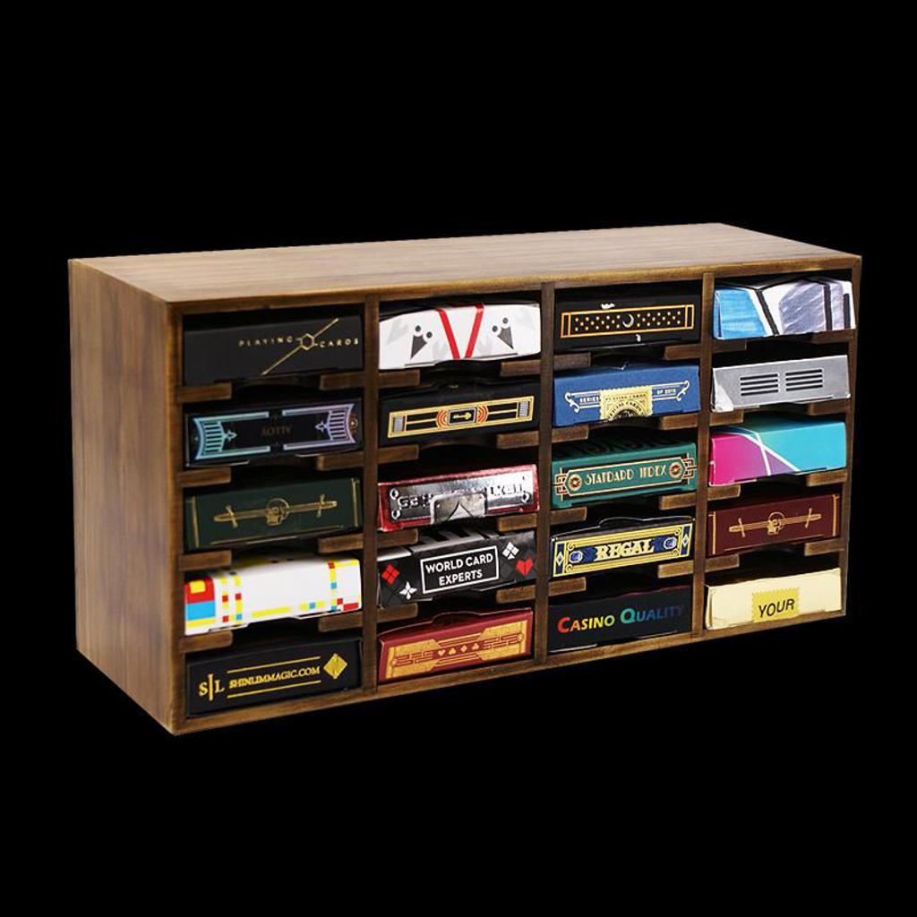 WOODEN PLAYING CARD CABINET