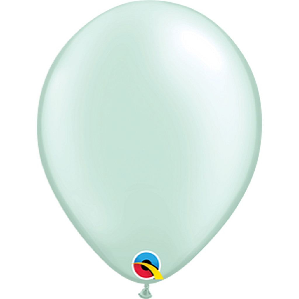 PEARL MINT GRØN LATEX BALLONER 27 cm. - 10 stk.