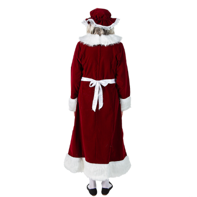 chinese dress ladies Mrs. Claus Green Velvet Dress main image 0