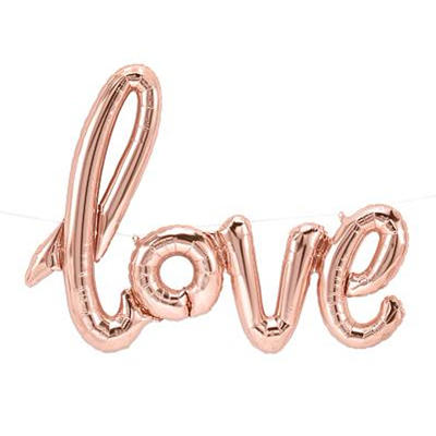 ROSEGOLD LOVE SCRIPT BALLOON