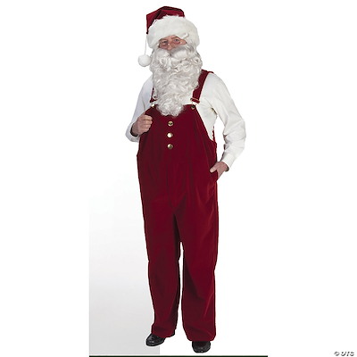 LUXURY VELVET SANTA SUIT WITH OVERALLS 