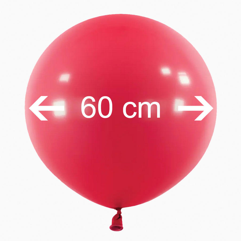 STOR RUND BALLON 24" 60 cm - 4 stk.