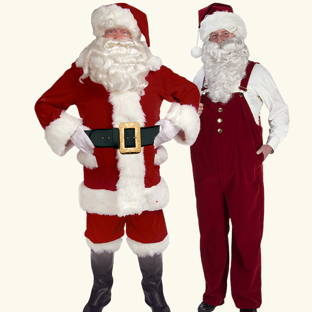 LUXURY VELVET SANTA SUIT WITH OVERALLS 