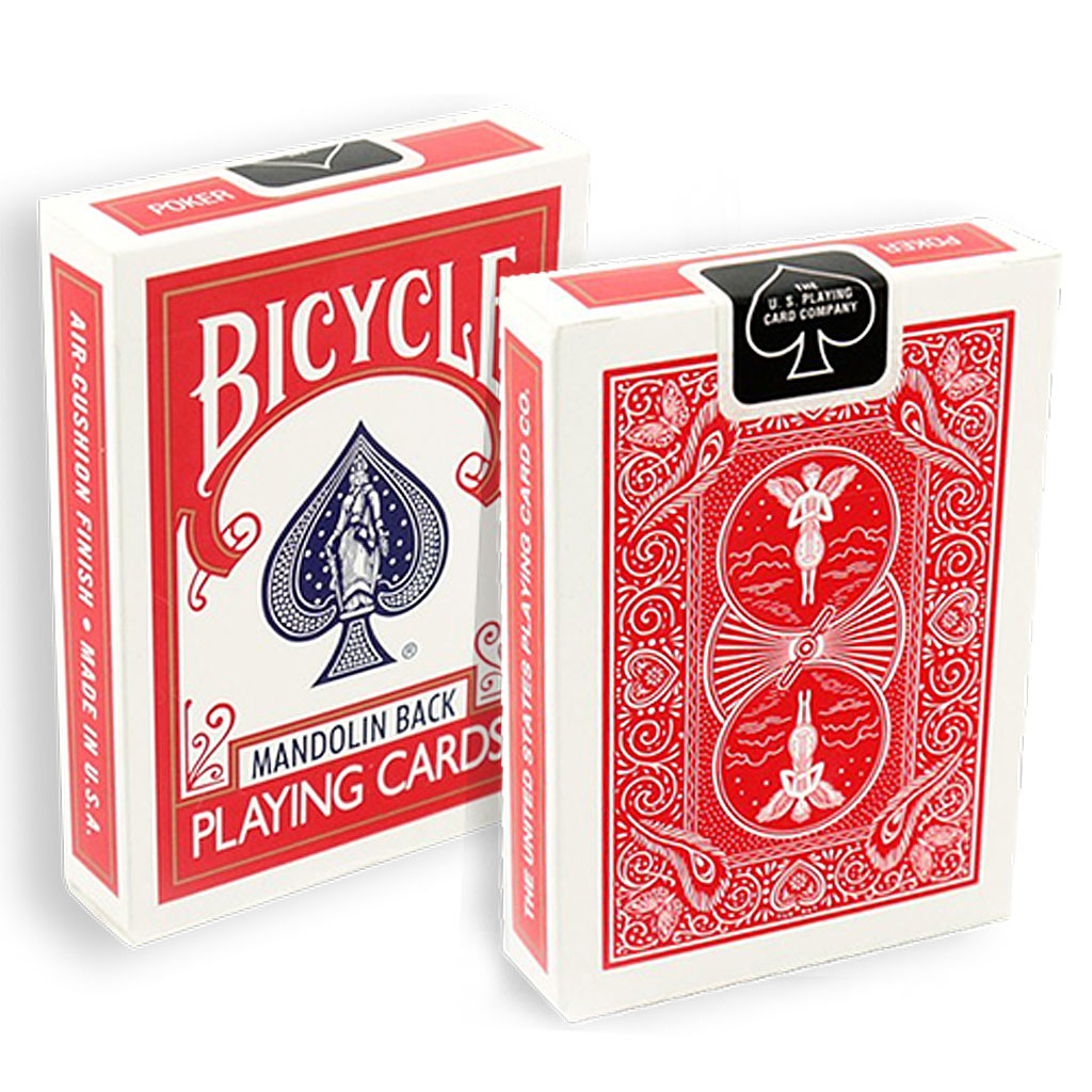 BICYCLE MANDOLIN BACK - red