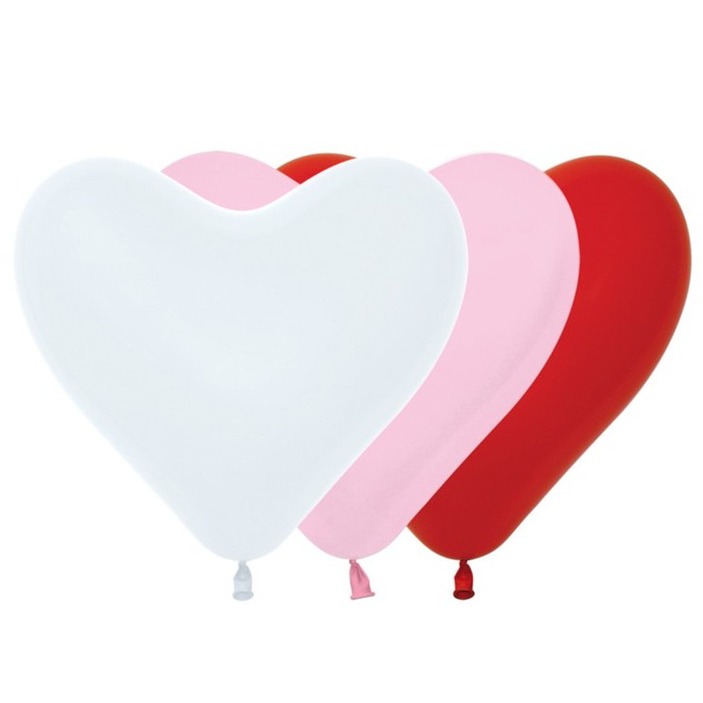 6" BALLOON HEARTS - 50 pcs.