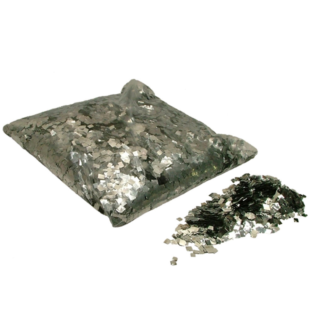 SILVER CONFETTI - 6 x 6 mm. - 100 gram
