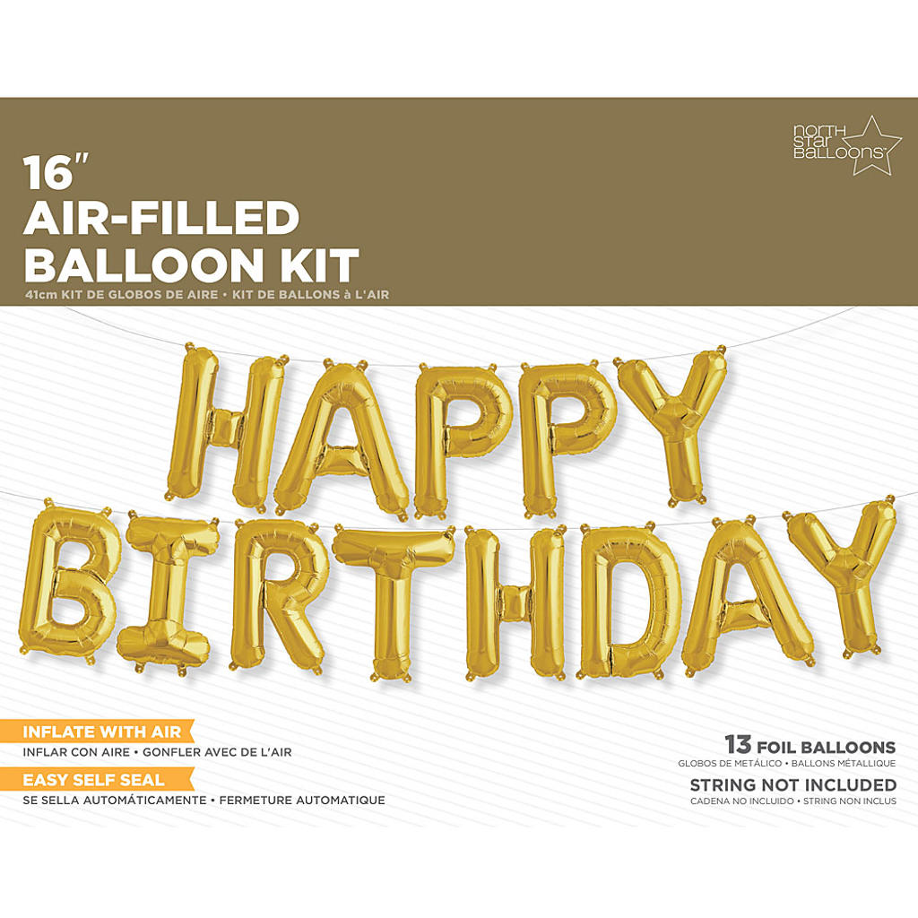 HAPPY BIRTHDAY GULDBALLONER