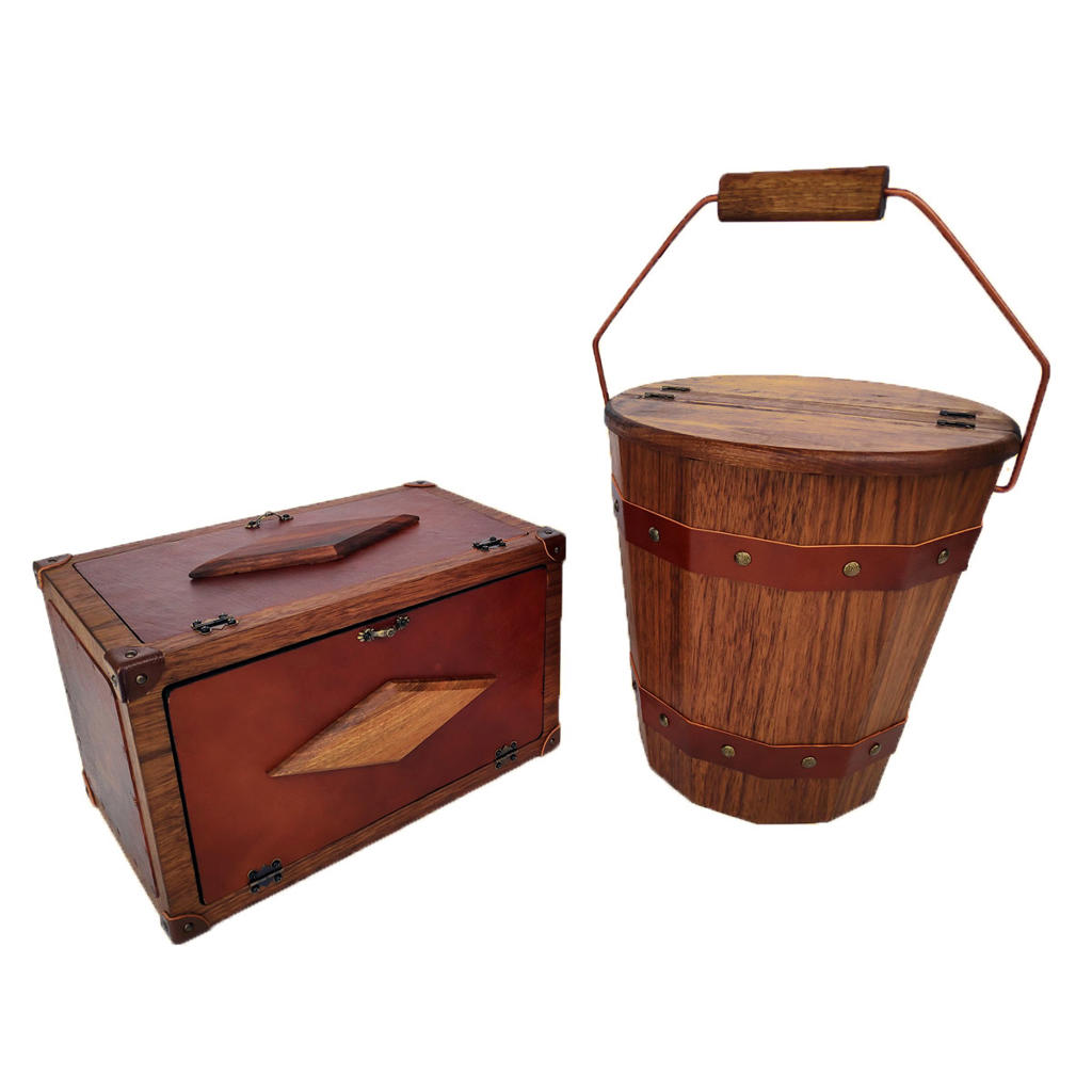 THE BOX AND THE BUCKET (wooden)