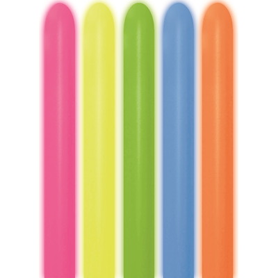 MODELLING BALLOONS NEON - 100 pcs. ass. 