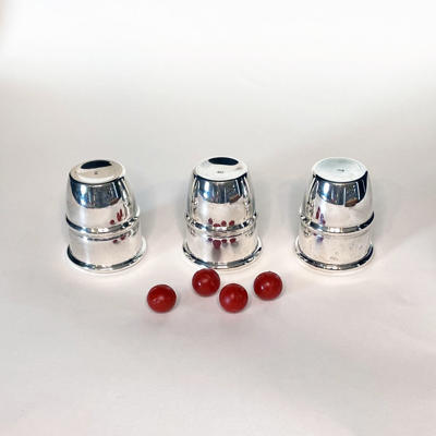 TRIPLE COMBO POCKET SILVER CUPS & BALLS