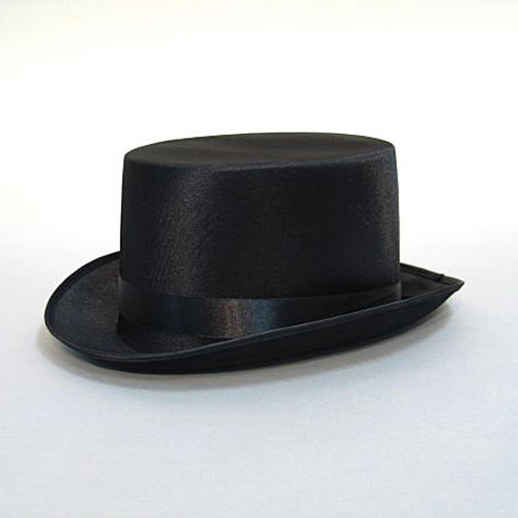 TOP HAT - sort satin