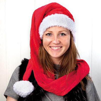 VERY LONG SANTA HAT